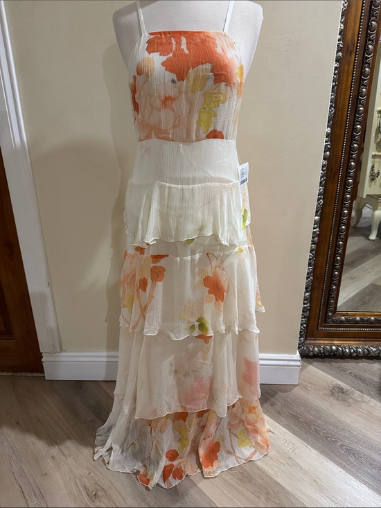 Urban Outfitters Dresses & Skirts - Urban Outfitters Cream Maxi Dress with Orange & Yellow Floral Print